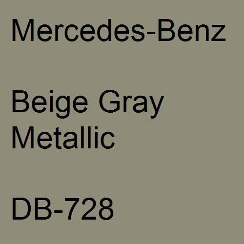 Mercedes-Benz, Beige Gray Metallic, DB-728.